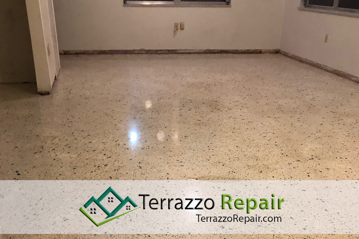 Terrazzo Floor Restored Process Fort Lauderdale